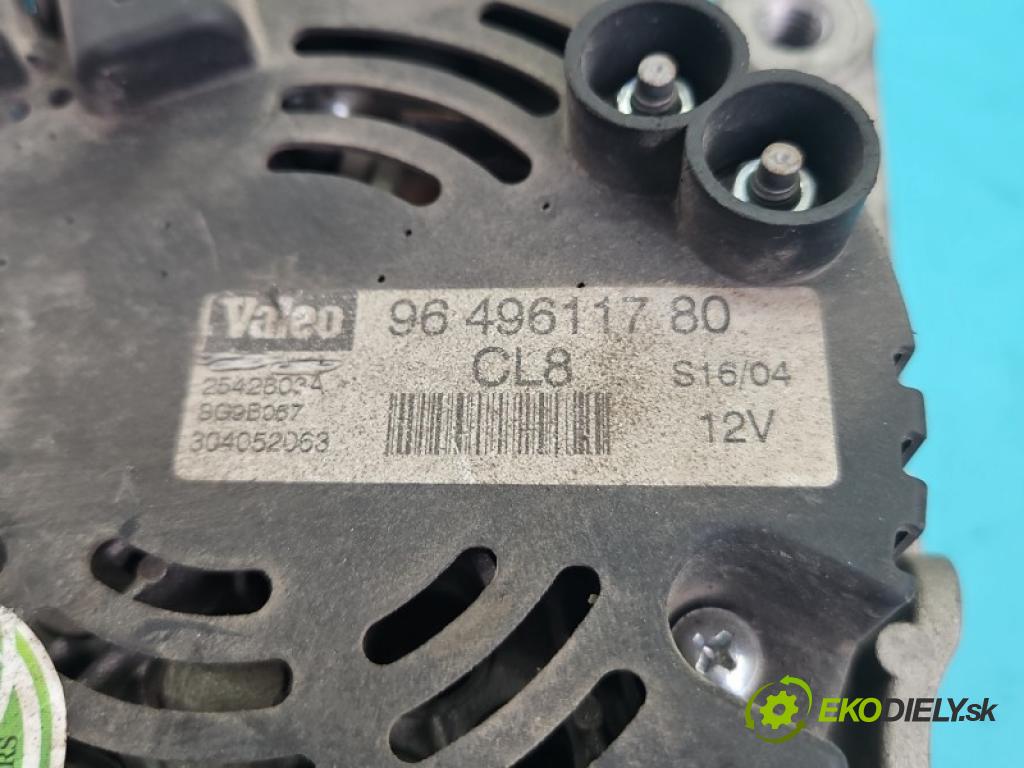 Peugeot 207 1.4 8V 73 hp manual 54 kW 1360 cm3 5- Alternator 9649611780 (Alternátor)