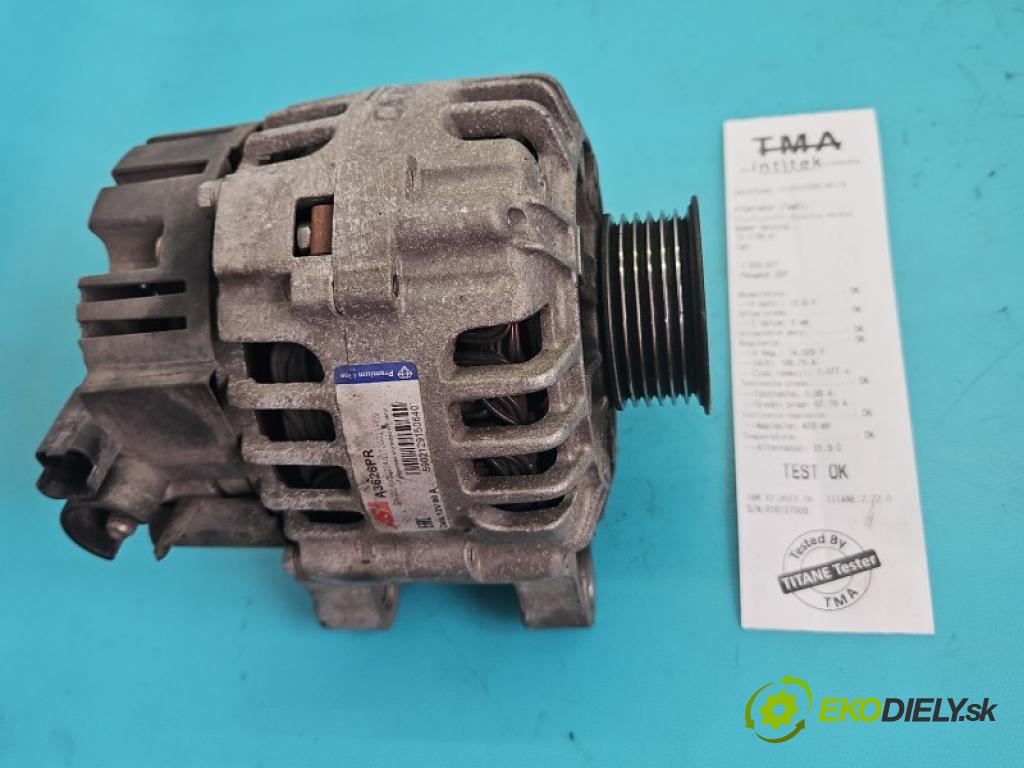 Peugeot 207 1.4 8V 73 hp manual 54 kW 1360 cm3 5- Alternator 9649611780 (Alternátor)