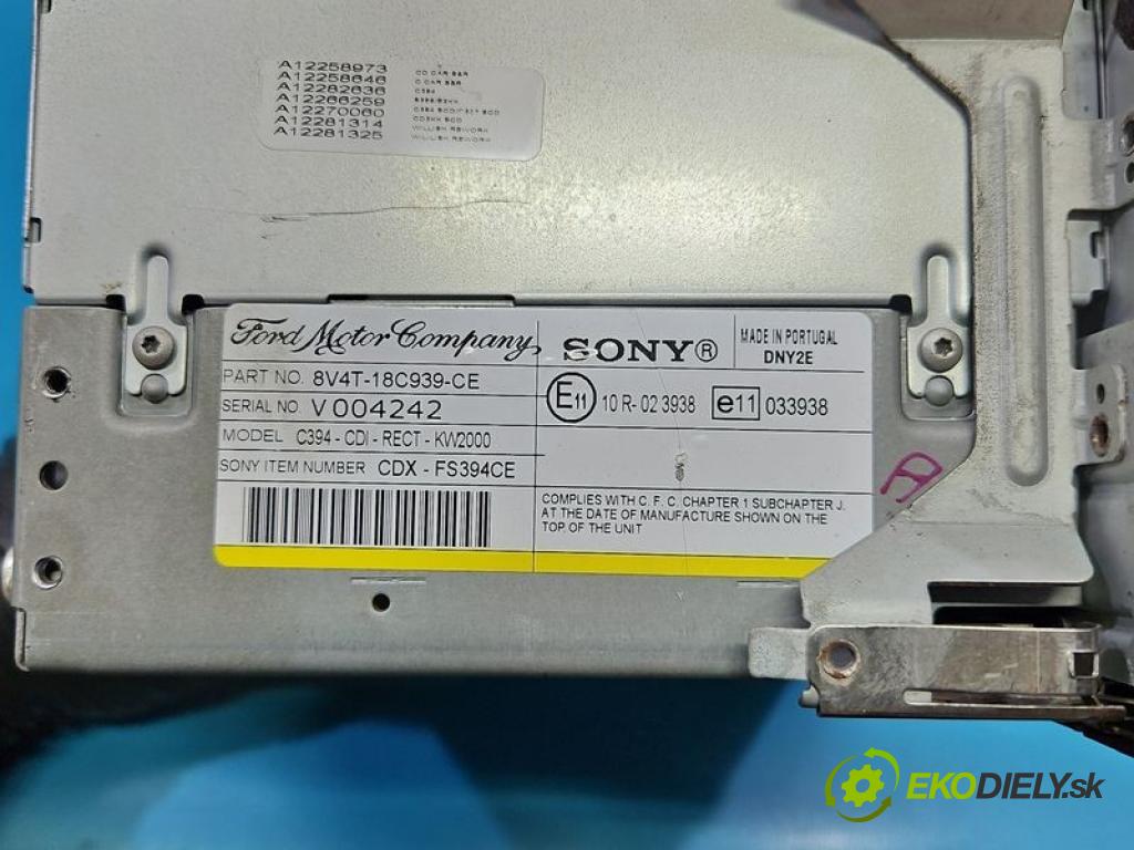 Ford Kuga Mk1 2008-2013 2.0 TDCI 136hp manual 100 kW 1997 cm3 5- Radio továrna: VP6M2F-18C821-AG