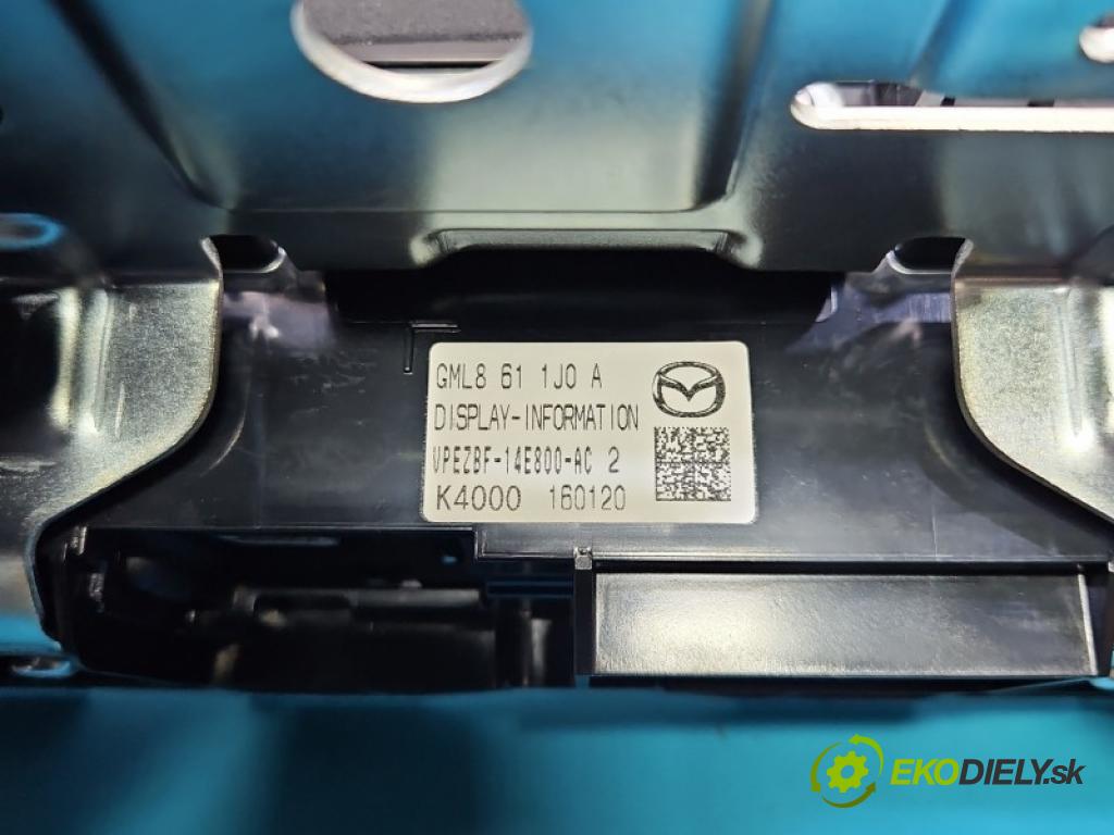 Mazda 6 III GJ 2012-2024 2.0 16V 145 hp manual 107 kW 1998 cm3 5- displej GML8611J0A (Přístrojová deska)