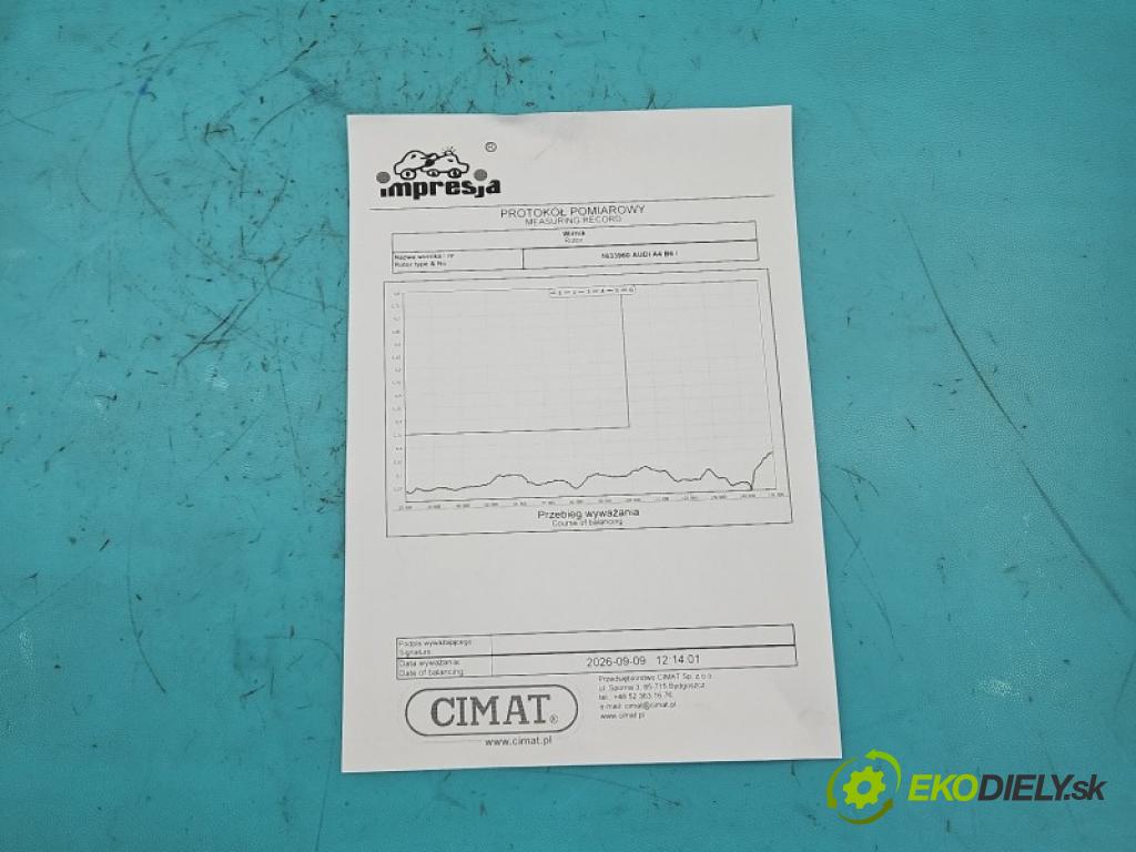 Audi A4 B6 2000-2004 1.8 T 163 HP manual 120 kW 1781 cm3 4- turbodúchadlo, turbo repasovaná 53039700073
