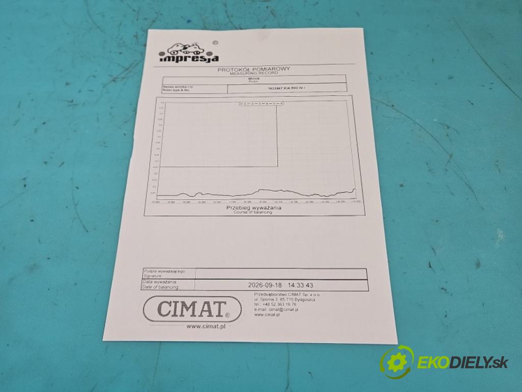 Kia Rio IV 2016-2023 1.4 crdi D4FC: 90 HP manual 66 kW 1396 cm3 5- turbodúchadlo, turbo repasovaná 28201-2A760