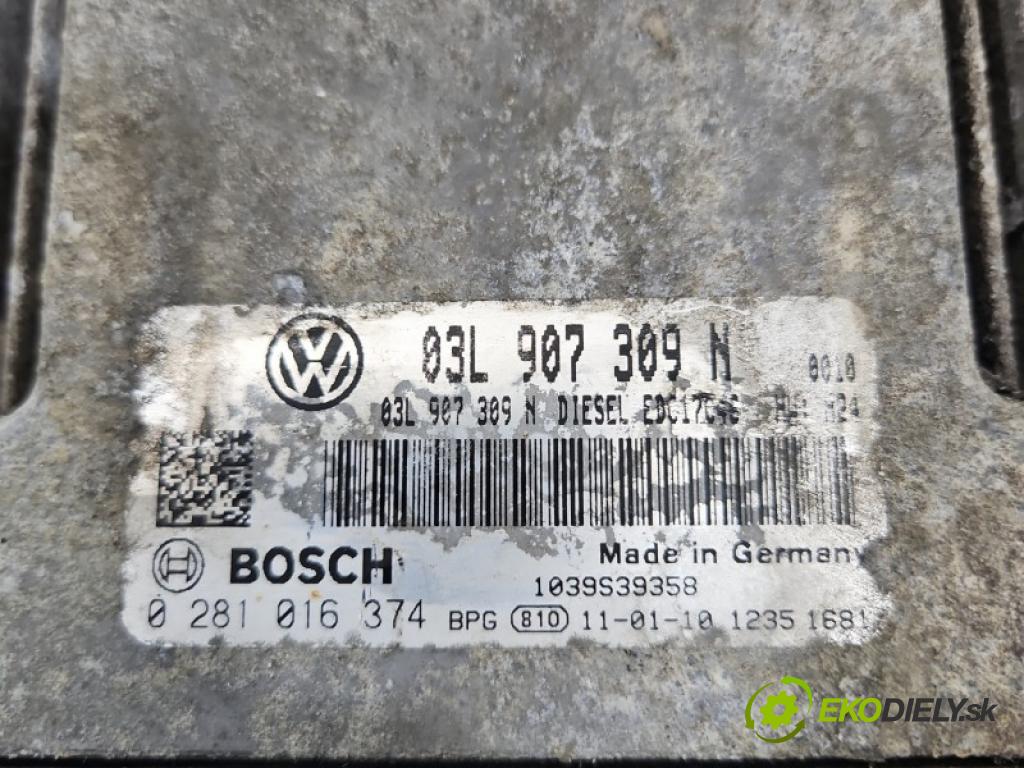 Vw Passat B7 2010-2014 2.0 tdi 140 HP automatic 103 kW 1968 cm3 5- riadiaca jednotka motora 03L907309N