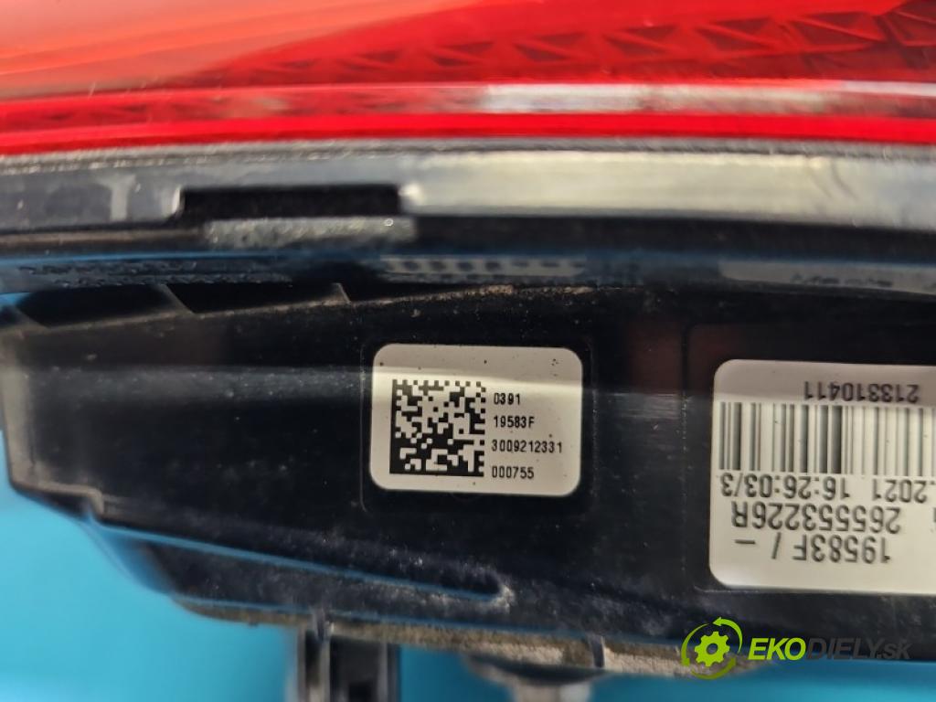 Renault Clio V 2019- 1.6 16v 91 KM automatic 67 kW 1598 cm3 5- svetlo / reflektor zadné ľavé kufrové dvere 265553226