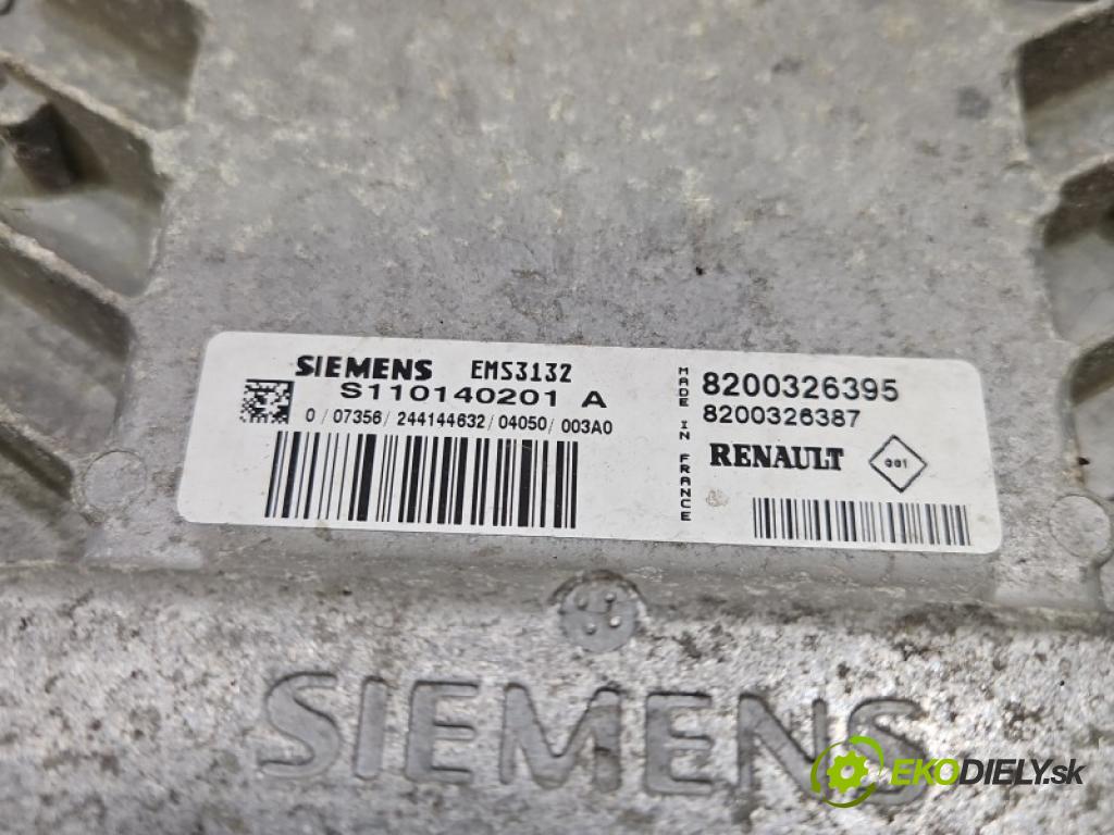 Renault Clio II 1998-2012 1.2 8V 58 HP manual 43 kW 1149 cm3 5- riadiaca jednotka motora 8200326395