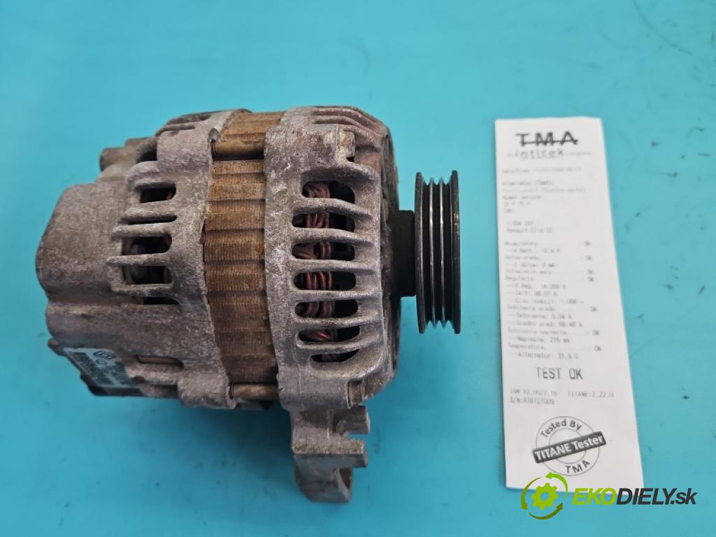 Renault Clio II 1998-2012 1.2 8V 58 hp manual 43 kW 1149 cm3 5- Alternator 8200065730 (Alternátor)