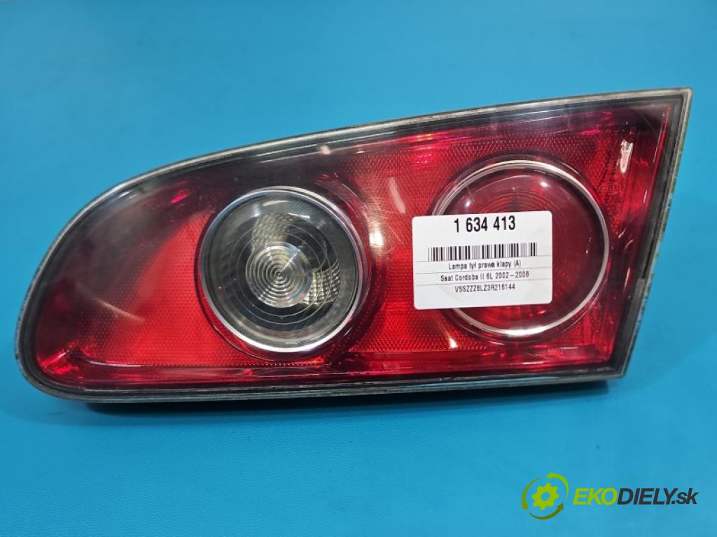 Seat Cordoba II 6L 2002-2008 1.4 16V 75 HP manual 55 kW 1390 cm3 4- svetlo / reflektor zadné pravé kufrové dvere 6L5945094