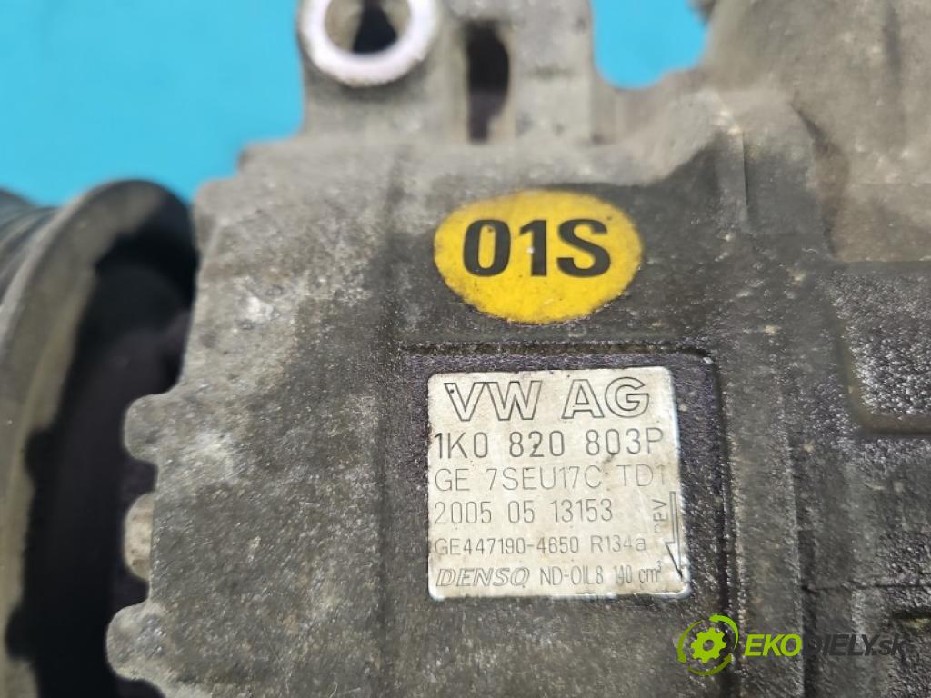 Vw Golf V 2003-2009 1.4 16V BCA 75 hp manual 55 kW 1390 cm3 3- Kompresor: klíma 1K0820803P (Kompresor klimatizace)