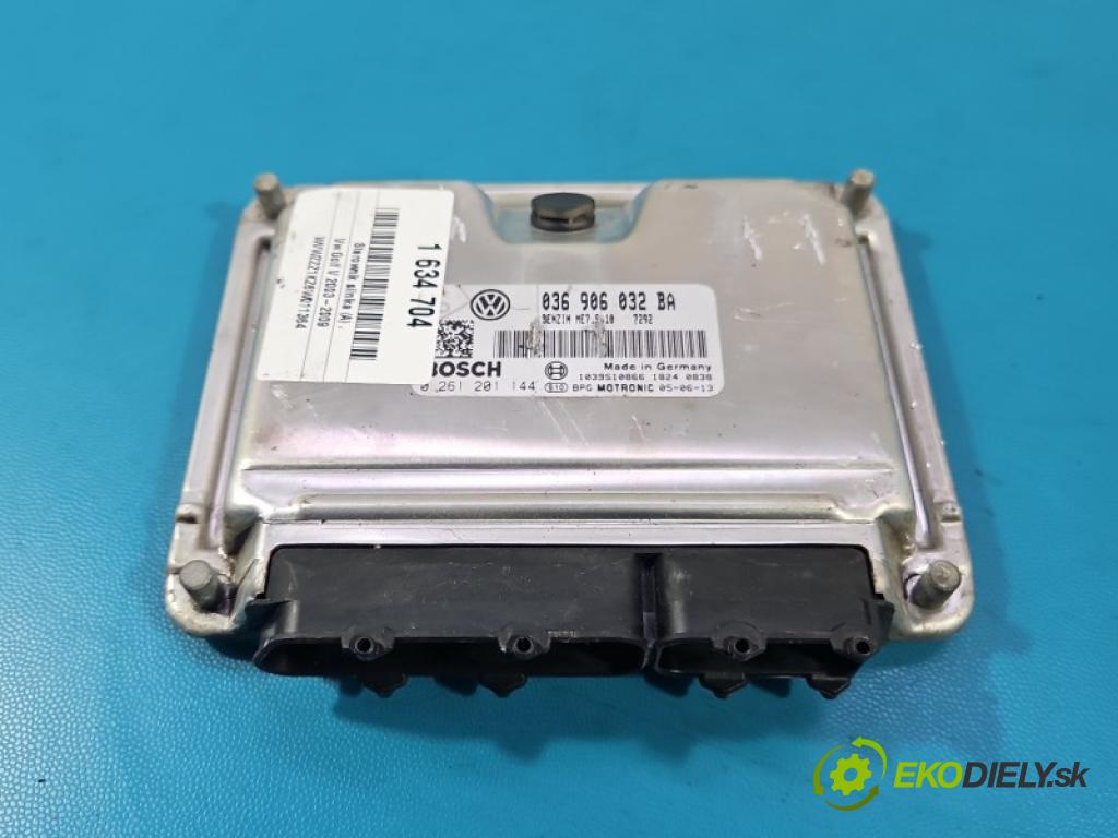 Vw Golf V 2003-2009 1.4 16V BCA 75 HP manual 55 kW 1390 cm3 3- riadiaca jednotka motora 036906032BA