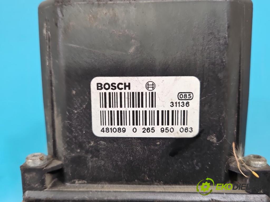 Skoda Superb I 2001-2008 2.0 8V 116 HP manual 85 kW 1984 cm3 4- čerpadlo abs 0265950063 (Pumpa ABS)