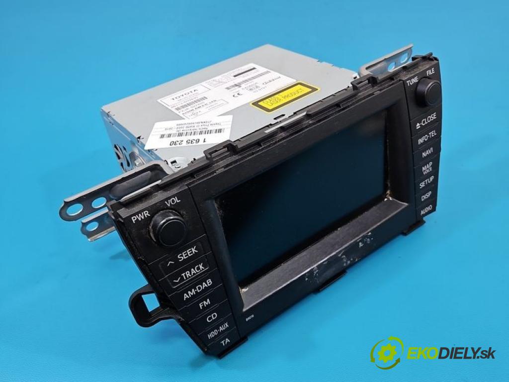 Toyota Prius III XW30 2009-2015 1.8 16V 99 hp automatic 73 kW 1798 cm3 5- Radio továrna: 86120-47400