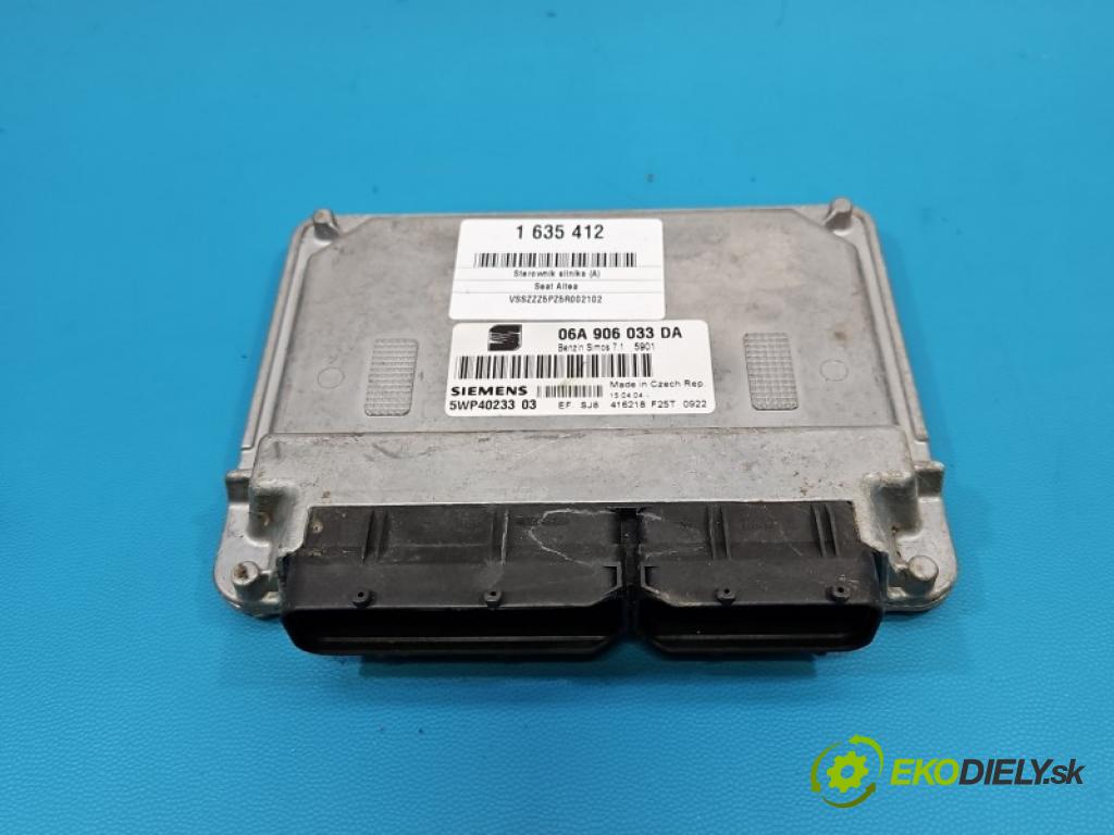 Seat Altea 1.6 8V 102 HP manual 75 kW 1595 cm3 5- riadiaca jednotka motora 06A906033DA