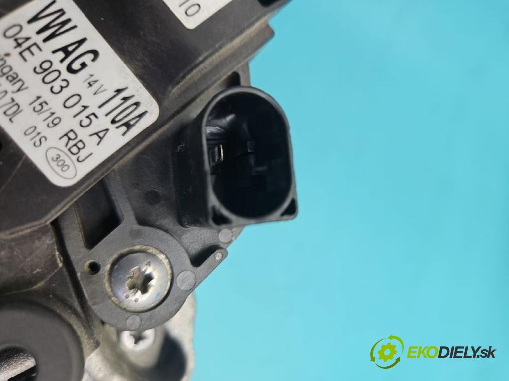 Skoda Fabia III 2014-2021 1.0 TSI 95 HP manual 70 kW 999 cm3 5- Alternator 04E903015A (Alternátor)