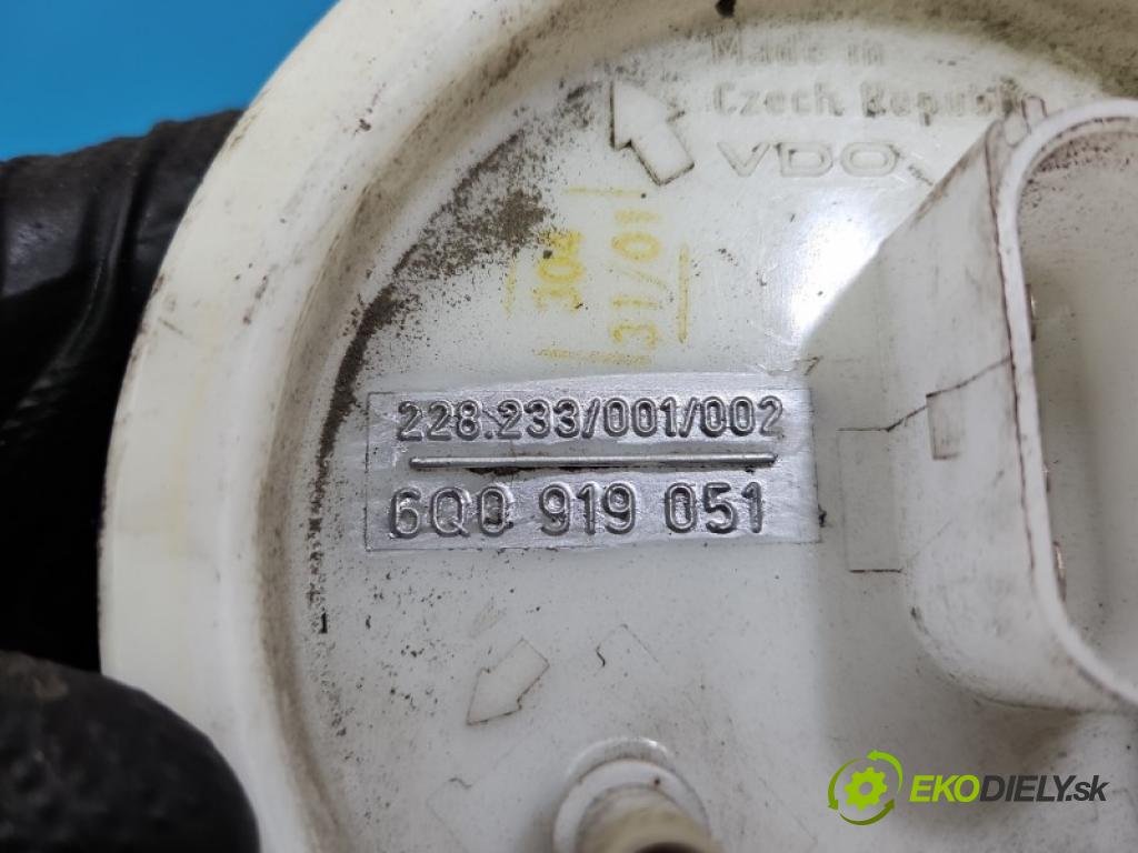 Skoda Fabia I 1999-2007 1.4 MPI 60 HP manual 44 kW 1397 cm3 5- čerpadlo palivo 6Q0919051