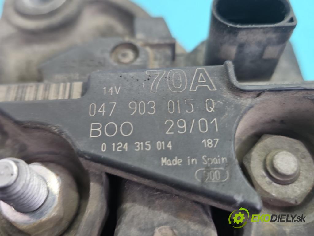 Skoda Fabia I 1999-2007 1.4 MPI 60 hp manual 44 kW 1397 cm3 5- Alternator 047903015Q (Alternátor)