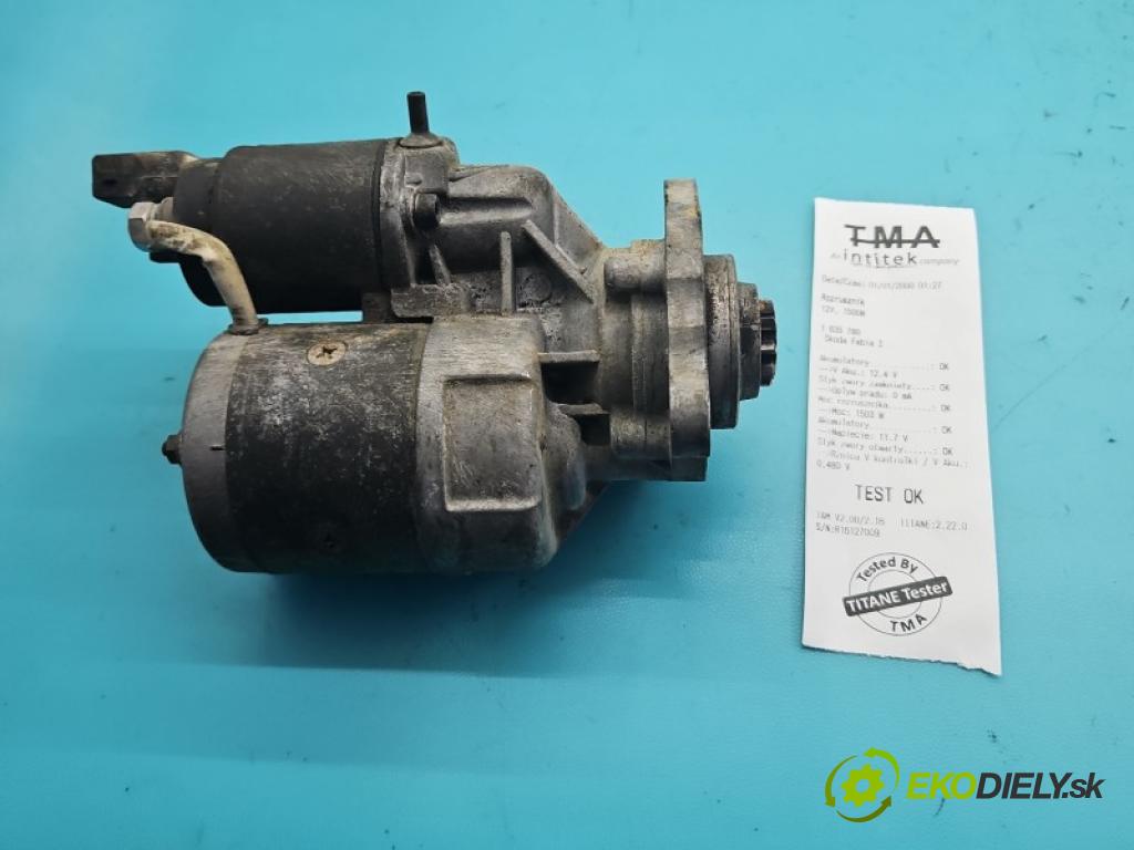 Skoda Fabia I 1999-2007 1.4 MPI 60 hp manual 44 kW 1397 cm3 5- startér: 047911023G (Startér)