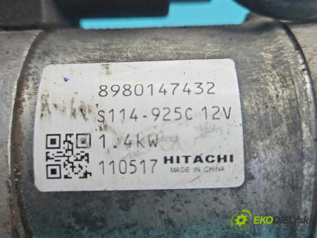 Opel Astra IV 2009-2015 1.7 cdti 110 hp manual 81 kW 1686 cm3 5- startér: 8980147432 (Startér)