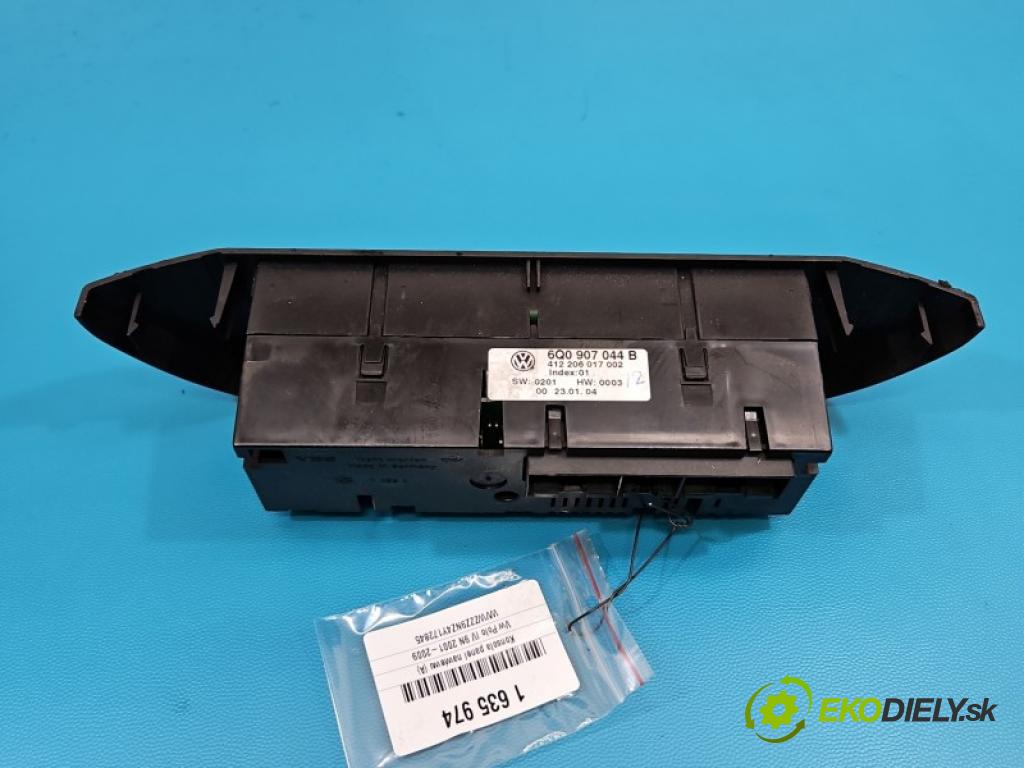 Vw Polo IV 9N 2001-2009 1.9 tdi 101 hp manual 74 kW 1896 cm3 5- palubní deska panel topení 6Q0907044B