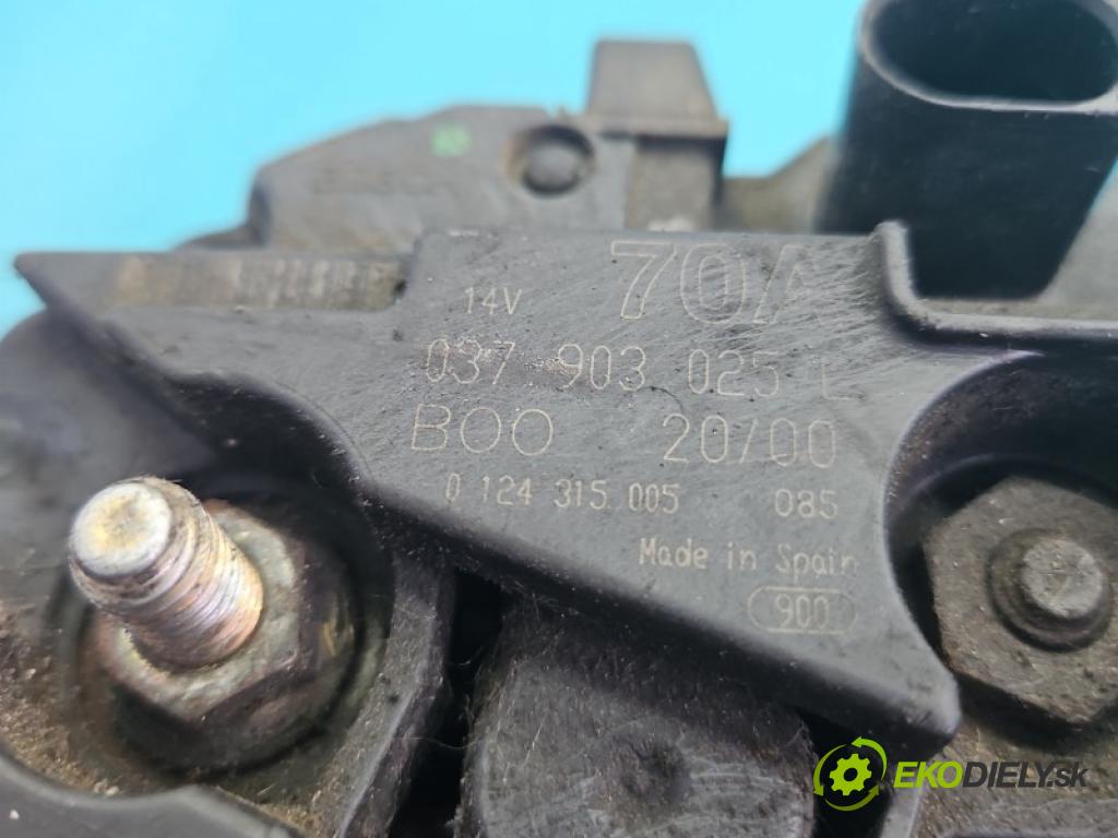 Vw Polo III 6N 1994-2001 1.0 MPI 50KM manual 37 kW 999 cm3 3- Alternator 037903025L (Alternátor)