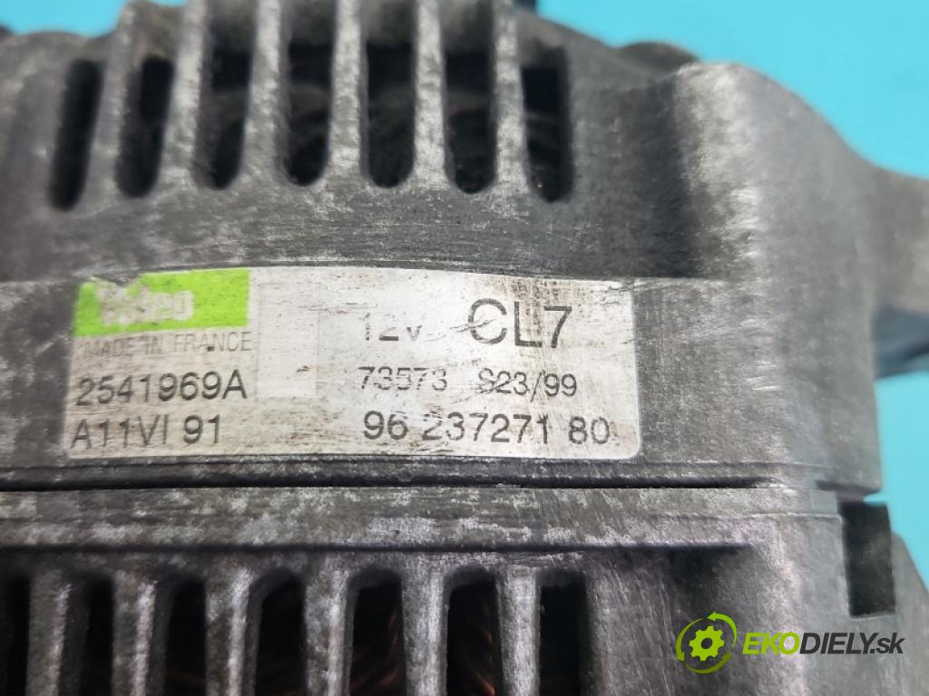 Peugeot 206 1.4 8V 75 hp manual 55 kW 1360 cm3 5- Alternator 9623727180 (Alternátor)