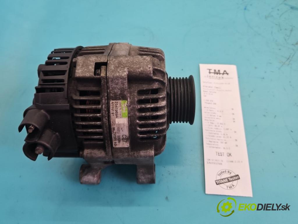 Peugeot 206 1.4 8V 75 hp manual 55 kW 1360 cm3 5- Alternator 9623727180 (Alternátor)