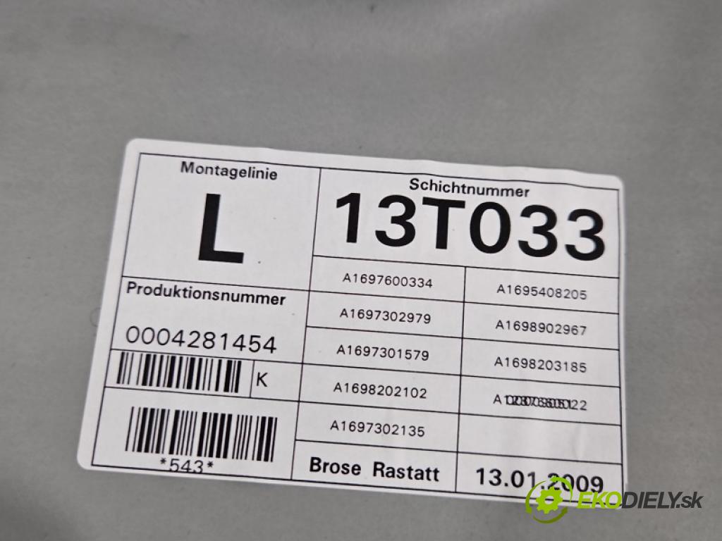 Mercedes B W245 2005-2011 2.0 8V 116 hp automatic 85 kW 2034 cm3 5- mechanismus stahování zadní levý A1697301579