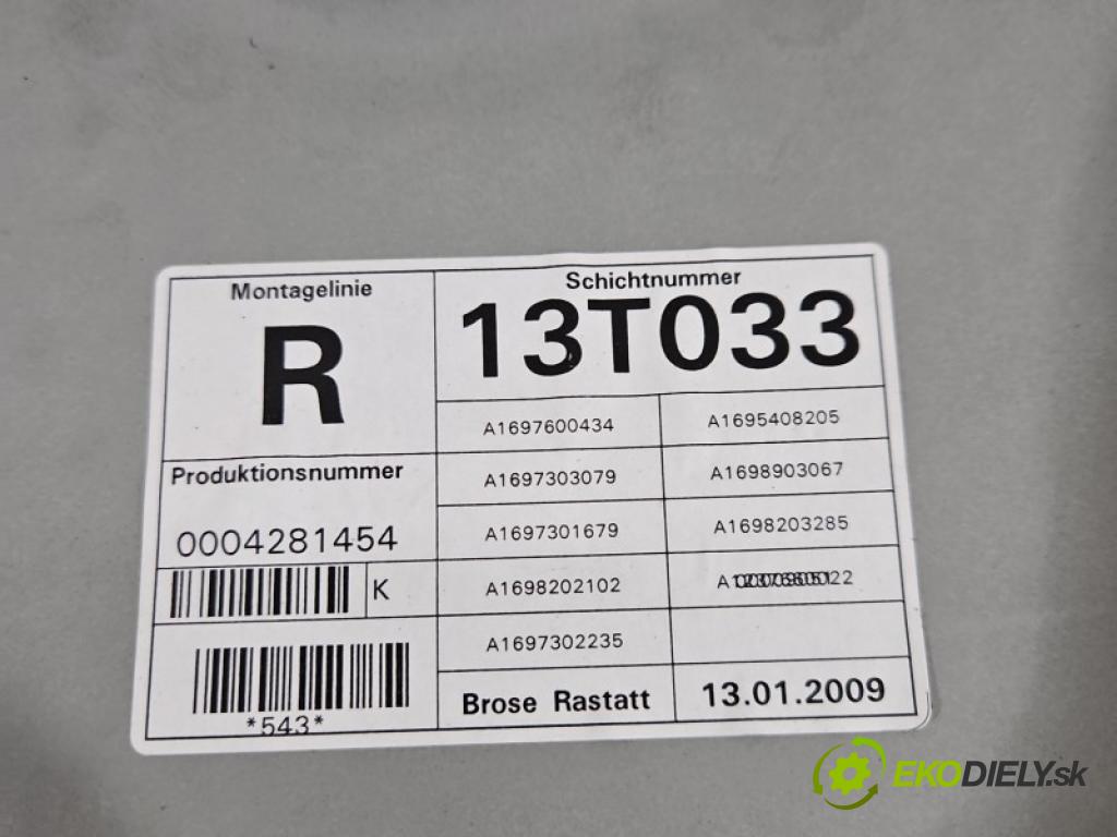 Mercedes B W245 2005-2011 2.0 8V 116 hp automatic 85 kW 2034 cm3 5- mechanismus stahování zadní pravý A1697301679