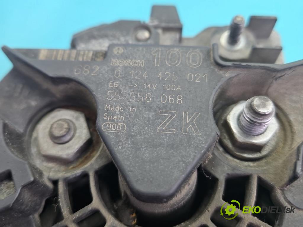 Opel Meriva A 2002-2010 1.4 16V 90 hp manual 66 kW 1364 cm3 5- Alternator 55556068 (Alternátor)