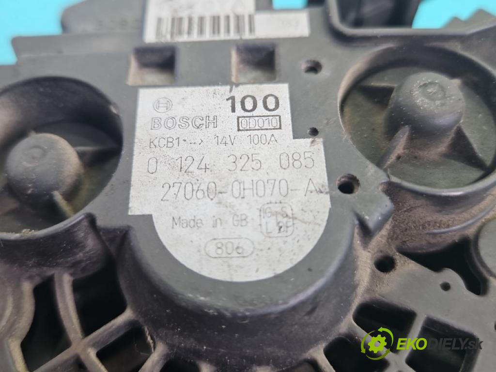Toyota Avensis II T25 2003-2008 2.0 vvti 147 hp manual 108 kW 1998 cm3 4- Alternator 27060-0H070 (Alternátor)