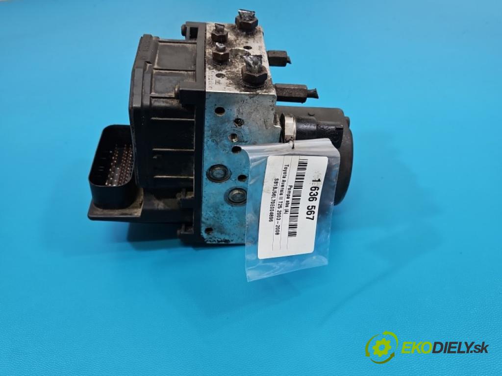 Toyota Avensis II T25 2003-2008 2.0 vvti 147 HP manual 108 kW 1998 cm3 4- čerpadlo abs 0265950101 (Pumpa ABS)