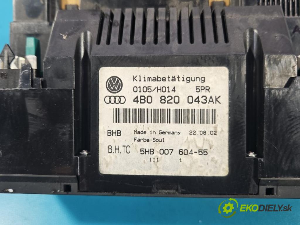 Audi A6 C5 1997-2004 1.9 tdi 131 hp manual 96 kW 1896 cm3 5- palubní deska panel topení 4B0820043AK