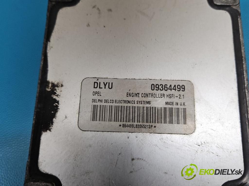 Opel Zafira A 1999-2005 1.6 16V 101 HP manual 74 kW 1598 cm3 5- riadiaca jednotka motora 09364499
