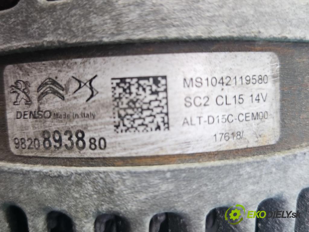 Peugeot 308 II 2013-2021 1.5 hdi 131 hp manual 96 kW 1499 cm3 5- Alternator 9820893880 (Alternátor)