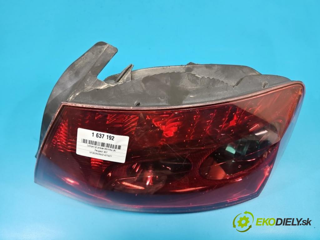 Peugeot 407 2.0 hdi 136hp manual 100 kW 1997 cm3 4- světlo zadní pravé blatník: