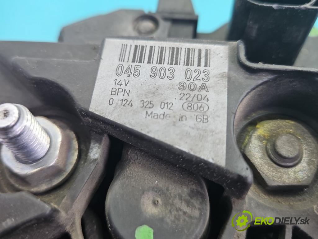 Skoda Fabia I 1999-2007 1.4 tdi 75 hp manual 55 kW 1422 cm3 5- Alternator 045903023 (Alternátor)