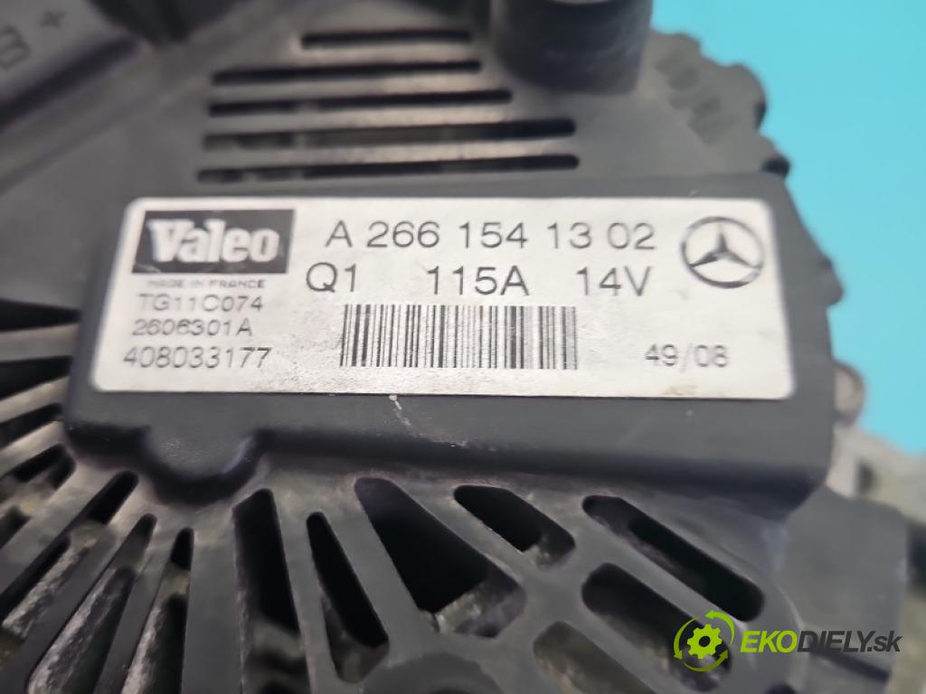 Mercedes B W245 2005-2011 2.0 8V 116 hp automatic 85 kW 2034 cm3 5- Alternator A2661541302 (Alternátor)