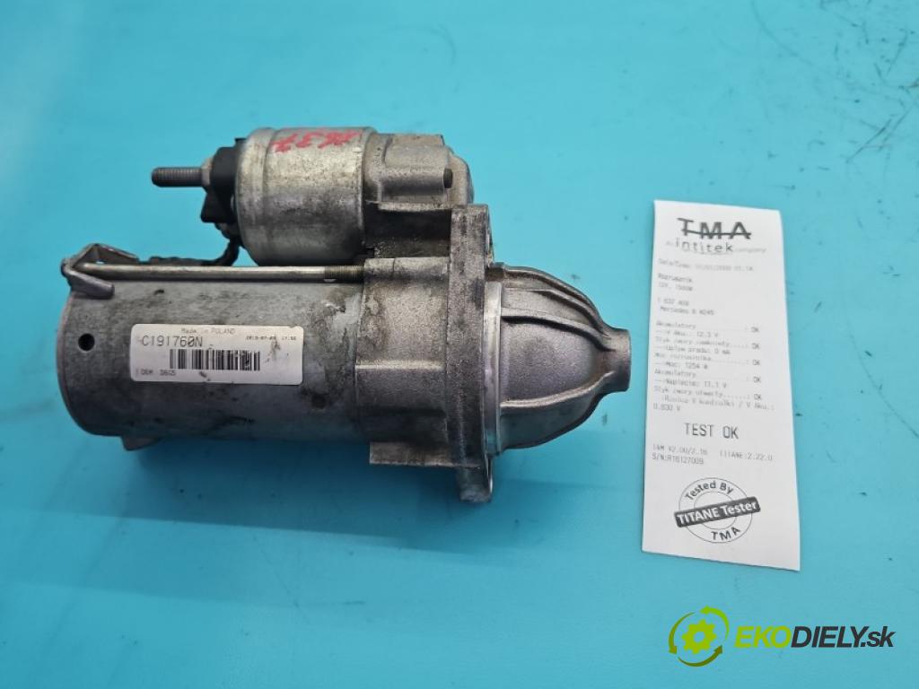 Mercedes B W245 2005-2011 2.0 8V 116 HP automatic 85 kW 2034 cm3 5- štartér A006151030180 (Štartér)