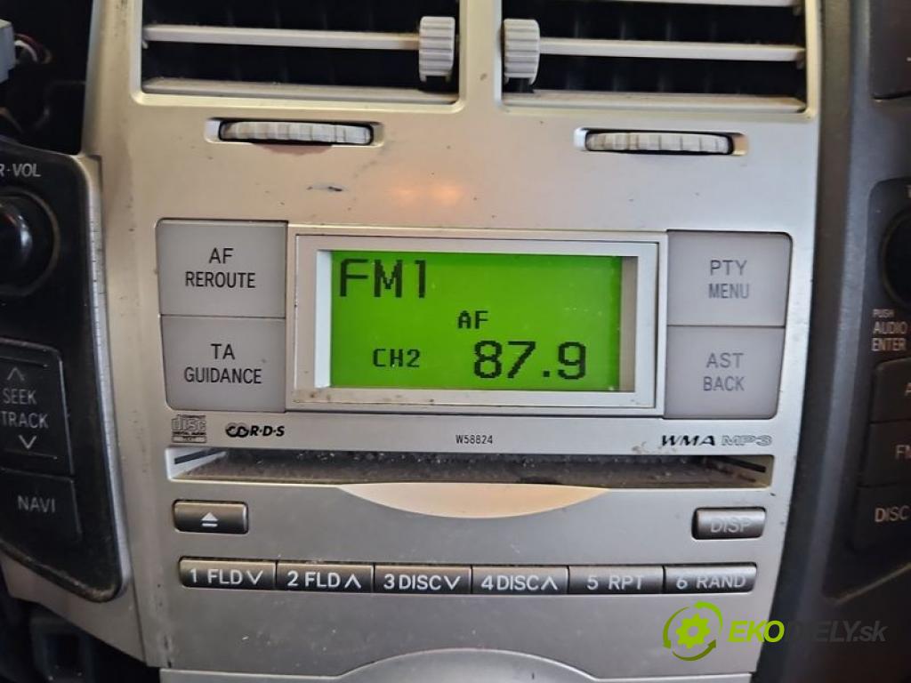 Toyota Yaris II 2005-2011 1.4 D4D 90 hp manual 66 kW 1364 cm3 5- Radio továrna: 86120-0D210