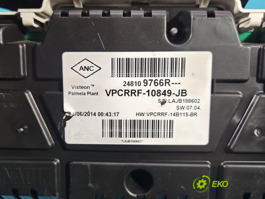 Renault Clio IV 2012-2020 1.2 16V 73 hp manual 54 kW 1149 cm3 5- Přístrojová deska 248109766R (Přístrojová deska)