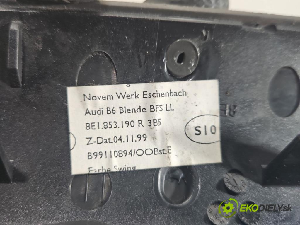 Audi A4 B6 2000-2004 2.0 20V 131 hp manual 96 kW 1984 cm3 4- lišta ozdobná interiéry: 8E1853189R