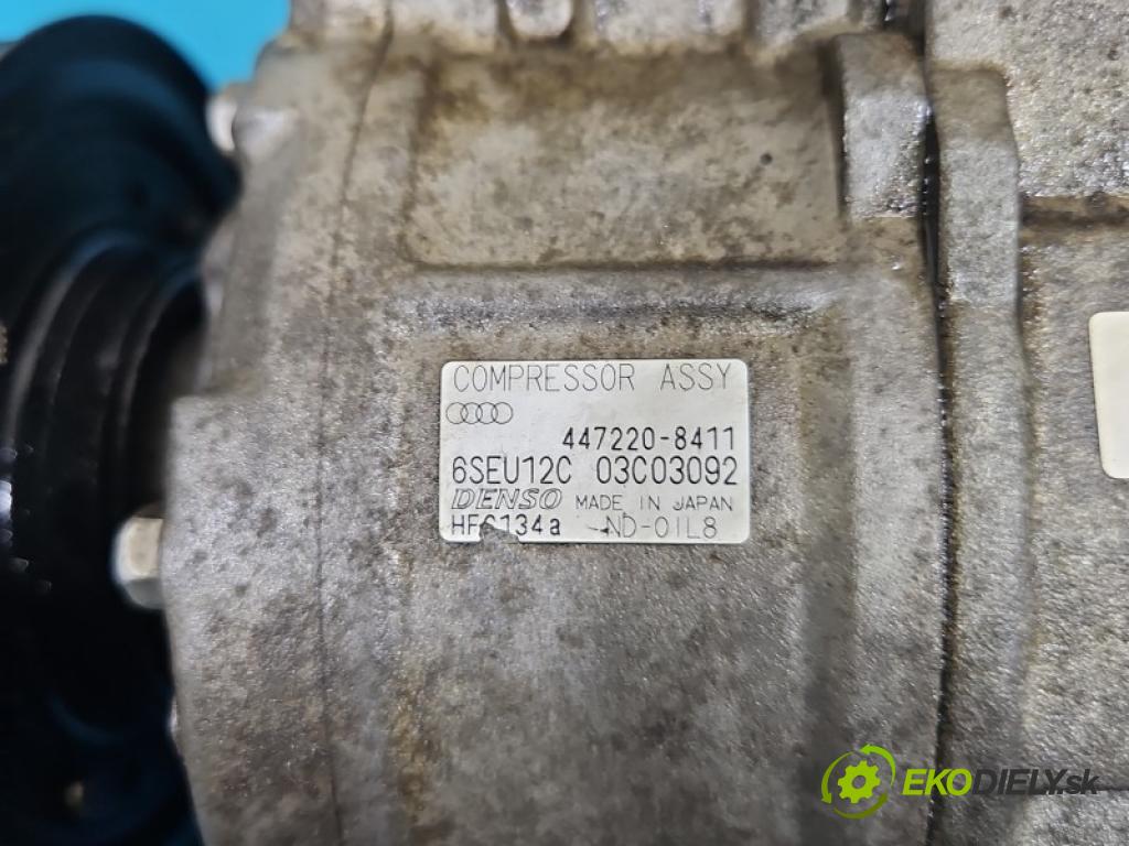 Audi A4 B6 2000-2004 2.0 20V 131 hp manual 96 kW 1984 cm3 4- Kompresor: klíma 447220-8411 (Kompresor klimatizace)