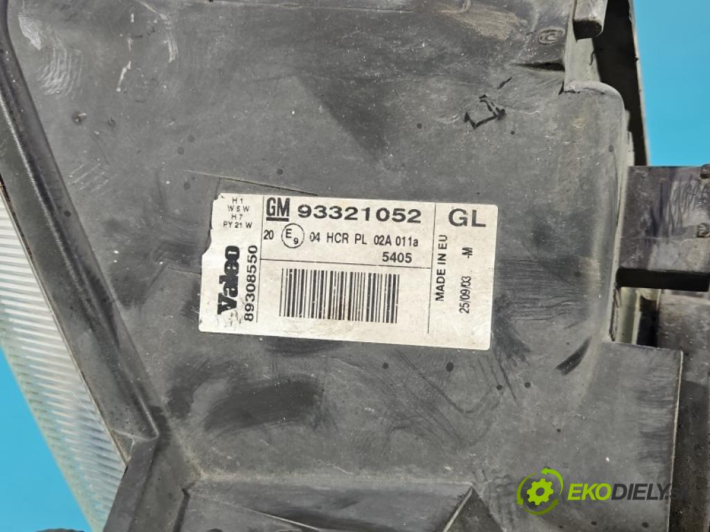Opel Meriva A 2002-2010 1.7 cdti 101 hp manual 74 kW 1686 cm3 5- světlo levý 93321052 (Klika dveří ostatní)