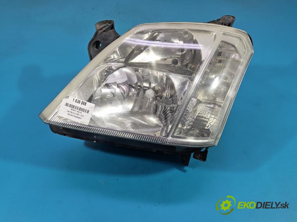 Opel Meriva A 2002-2010 1.7 cdti 101 hp manual 74 kW 1686 cm3 5- světlo levý 93321052 (Klika dveří ostatní)
