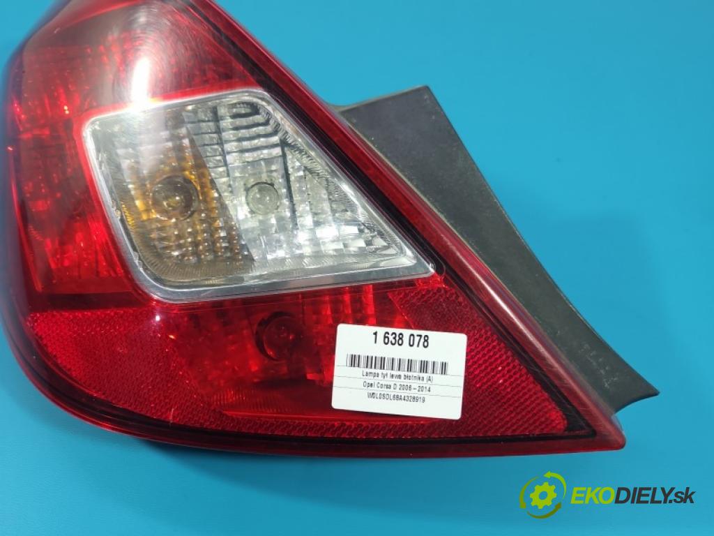 Opel Corsa D 2006-2014 1.4 16V 101 hp manual 74 kW 1389 cm3 5- světlo zadní levé blatník: 93190950