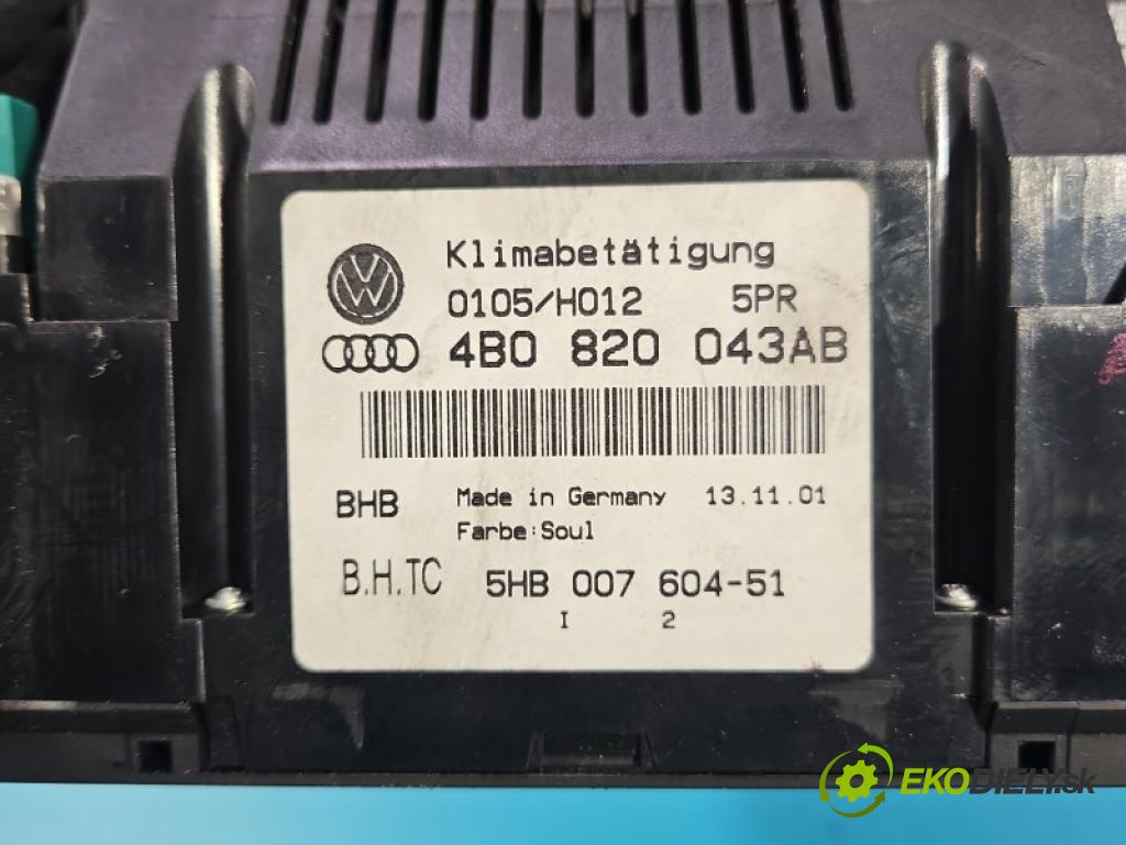 Audi A6 C5 1997-2004 2.4 V6 170 hp automatic 125 kW 2393 cm3 4- palubní deska panel topení 4B0820043AB