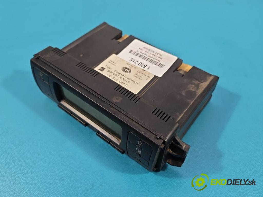 Seat Toledo II 1998-2004 1.9 tdi 110 hp manual 81 kW 1896 cm3 4- palubní deska panel topení 1M0820043C