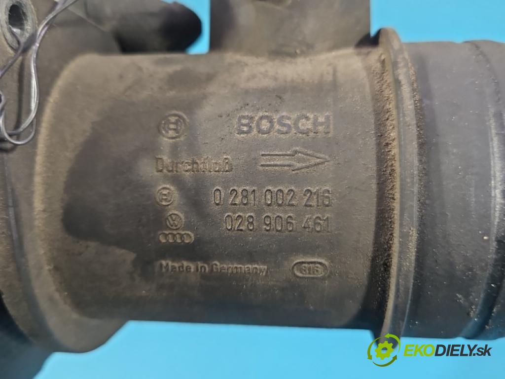 Audi A4 B5 1994-2001 1.9 tdi 110 hp manual 81 kW 1896 cm3 5- váha vzduchu 0281002216 (Snímač hmotnosti vzduchu)