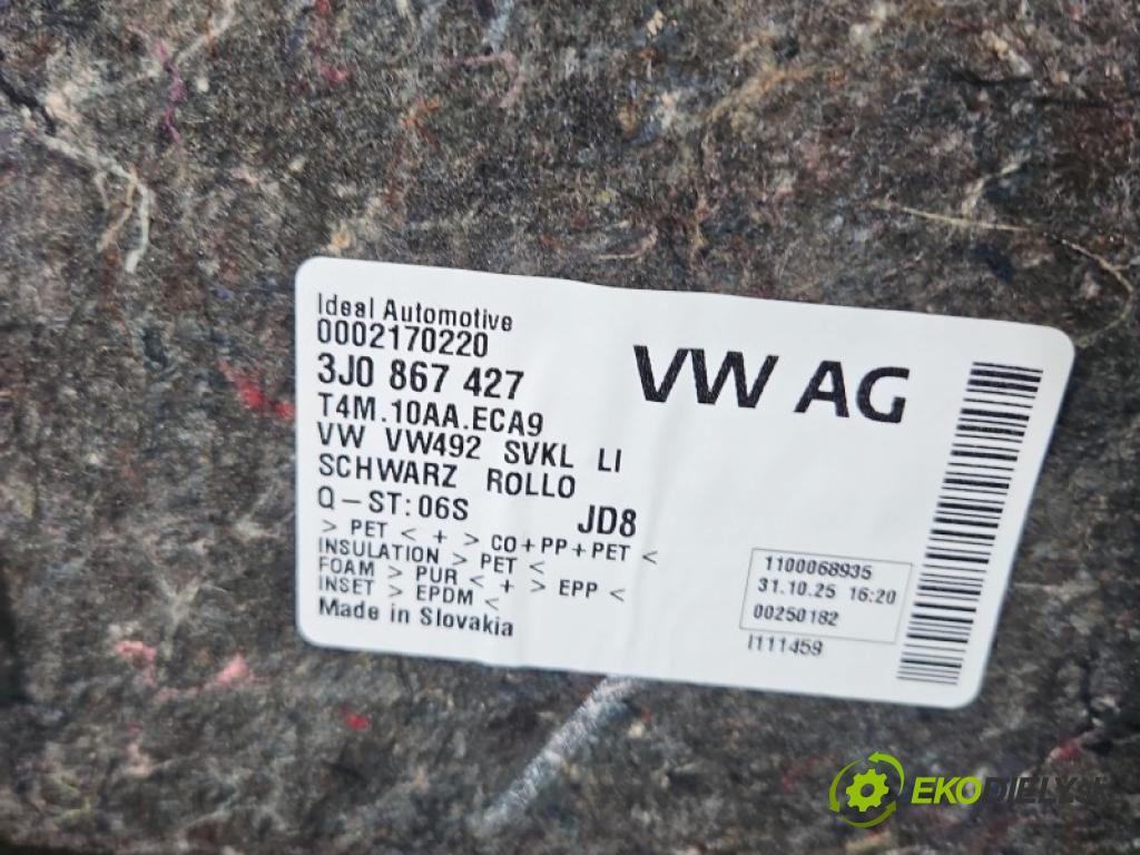 Vw Passat B9 2023- 1.5 TSI 150 hp automatic 110 kW 1498 cm3 5- Tapacír: kufra: levé 3J0867427