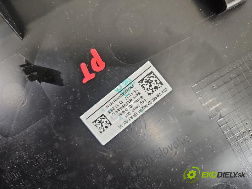 Vw Passat B9 2023- 1.5 TSI 150 hp automatic 110 kW 1498 cm3 5- Tapacír: dveře zadní pravé 3J0867212A