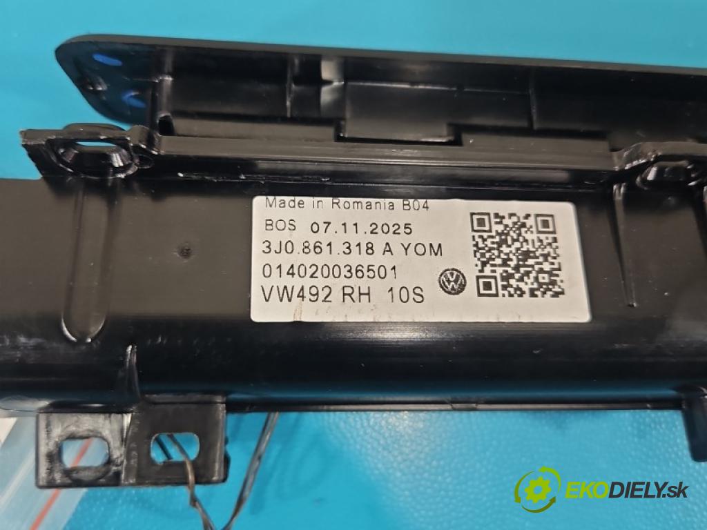 Vw Passat B9 2023- 1.5 TSI 150 hp automatic 110 kW 1498 cm3 5- roleta 3J0860380 (Roleta zavazadlového prostoru)